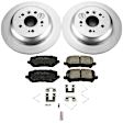 2018 Honda Pilot - Rear Brake Disc and Pad Kit, Plain Surface, 5 Lugs, 329.7 mm, Ceramic, 3.5L 6Cyl, Z17 Evolution Geomet Coated