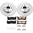 CRK772 Rear Brake Disc and Pad Kit, Plain Surface, 4 Lugs, 251 mm, Ceramic, Z17 Evolution Geomet Coated