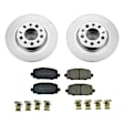 2018 Jeep Compass - Rear Brake Disc and Pad Kit, Geomet Coated, Plain Surface, 5 Lugs, 278 mm, Ceramic, 2.4L 4Cyl, Z17 Evolution Geomet Coated