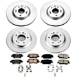 2015 Kia Optima - Front and Rear Brake Disc and Pad Kit, Plain Surface, 5 Lugs, 284 mm, Ceramic, With Electric Parking Brake, 2.0L 4Cyl, Z17 Evolution Geomet Coated