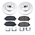 CRK7872 Front Brake Disc and Pad Kit, Geomet Coated, Plain Surface, 5 Lugs, 311.8 mm, Ceramic, Z17 Evolution Geomet Coated
