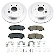 CRK7874 Rear Brake Disc and Pad Kit, Geomet Coated, Plain Surface, 6 Lugs, 344.6 mm, Ceramic, Z17 Evolution Geomet Coated