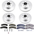 2024 Nissan Titan XD - Front and Rear Brake Disc and Pad Kit, Plain Surface, 6 Lugs, 359.7 mm, Ceramic, 5.6L 8Cyl, Z17 Evolution Geomet Coated