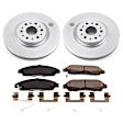 2017 Cadillac XT5 - Front Brake Disc and Pad Kit, Geomet Coated, Plain Surface, 6 Lugs, 345 mm, Ceramic, 3.6L 6Cyl, Z17 Evolution Geomet Coated