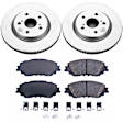 2020 Toyota C-HR - Front Brake Disc and Pad Kit, Plain Surface, 5 Lugs, 305 mm, Ceramic, 2.0L 4Cyl, Z17 Evolution Geomet Coated
