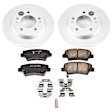 CRK7904 Rear Brake Disc and Pad Kit, Plain Surface 5 Lugs 262.2 mm Ceramic Z17 Evolution Geomet Coated