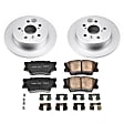 2018 Toyota Camry - Rear Brake Disc and Pad Kit, Plain Surface, 5 Lugs, 281 mm, Ceramic, 2.5L 4Cyl, Z17 Evolution Geomet Coated