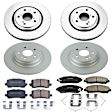 CRK7922 Front and Rear Brake Disc and Pad Kit, Plain Surface, 5 Lugs, 320 mm, Ceramic, Z17 Evolution Geomet Coated