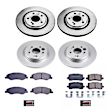 2018 Honda Odyssey - Front and Rear Brake Disc and Pad Kit, Plain Surface, 5 Lugs, 320 mm, Ceramic, 3.5L 6Cyl, Z17 Evolution Geomet Coated