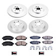 2018 Subaru Crosstrek - Front and Rear Brake Disc and Pad Kit, Geomet Coated, Plain Surface, 5 Lugs, 274 mm, Ceramic, 2.0L 4Cyl, Z17 Evolution Geomet Coated