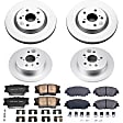 2018 Toyota Camry - Front and Rear Brake Disc and Pad Kit, Plain Surface, 5 Lugs, 281 mm, Ceramic, 2.5L 4Cyl, Z17 Evolution Geomet Coated