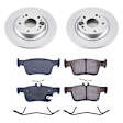 CRK7934 Rear Brake Disc and Pad Kit, Plain Surface 5 Lugs 281.8 mm Ceramic Z17 Evolution Geomet Coated