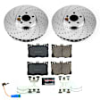 2018 Mercedes Benz E300 - Front Brake Disc and Pad Kit, Geomet Coated, Cross-Drilled, 5 Lugs, 360.3 mm, Carbon Fiber Ceramic, 2.0L 4Cyl, Z23 Evolution Sport Geomet Coated