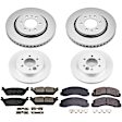 2020 Ford F-150 - Front and Rear Brake Disc and Pad Kit, Plain Surface, 6 Lugs, 350 mm, Ceramic, With Electric Parking Brake, 5.0L 8Cyl, Z17 Evolution Geomet Coated