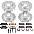 2018 Nissan Maxima - Front and Rear Brake Disc and Pad Kit, Plain Surface, 5 Lugs, 308 mm, Ceramic, 3.5L 6Cyl, Z17 Evolution Geomet Coated