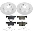 2023 Honda Accord - Rear Brake Disc and Pad Kit, Geomet Coated, Plain Surface, 5 Lugs, 281.6 mm, Ceramic, 1.5L 4Cyl, Z17 Evolution Geomet Coated