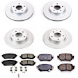 2017 Mazda 6 - Front and Rear Brake Disc and Pad Kit, Plain Surface, 5 Lugs, 277.5 mm, Ceramic, 2.5L 4Cyl, Z17 Evolution Geomet Coated