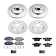 CRK8166 Front and Rear Brake Disc and Pad Kit, Plain Surface, 5 Lugs, 281.6 mm, Ceramic, Z17 Evolution Geomet Coated