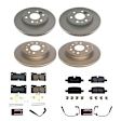 2022 Cadillac Escalade ESV - Front and Rear Brake Disc and Pad Kit, Plain Surface, 6 Lugs, 345.2 mm, Ceramic, 3.0L 6Cyl, Z17 Evolution Geomet Coated