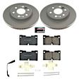 2020 Chevrolet Silverado 1500 - Front Brake Disc and Pad Kit, Geomet Coated, Plain Surface, 6 Lugs, 342.9 mm, Ceramic, 5.3L 8Cyl, Z17 Evolution Geomet Coated