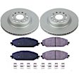 CRK8183 Front Brake Disc and Pad Kit, Geomet Coated, Plain Surface, 6 Lugs, 378 mm, Ceramic, Z17 Evolution Geomet Coated