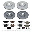 2021 Volvo S60 - Front and Rear Brake Disc and Pad Kit, Plain Surface, 5 Lugs, 320 mm, Carbon Fiber Ceramic, with Vented Rear Rotors, 2.0L 4Cyl, Z23 Evolution Sport Geomet Coated