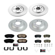 2018 Hyundai Kona - Front and Rear Brake Disc and Pad Kit, Plain Surface, 5 Lugs, 305 mm, Ceramic, FWD, Z17 Evolution Geomet Coated