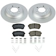 CRK8307 Rear Brake Disc and Pad Kit, Geomet Coated, Plain Surface, 5 Lugs, 283.97 mm, Ceramic, FWD, Z17 Evolution Geomet Coated
