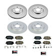 2020 Hyundai Santa Fe - Front and Rear Brake Disc and Pad Kit, Geomet Coated, Plain Surface, 5 Lugs, 304.9 mm, Ceramic, 2.4L 4Cyl, Z17 Evolution Geomet Coated