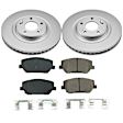 CRK8309 Front Brake Disc and Pad Kit, Geomet Coated, Plain Surface, 5 Lugs, 320 mm, Ceramic, Z17 Evolution Geomet Coated