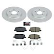 CRK8310 Rear Brake Disc and Pad Kit, Geomet Coated, Plain Surface, 5 Lugs, 304.9 mm, Ceramic, Z17 Evolution Geomet Coated