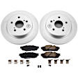 CRK8333 Rear Brake Disc and Pad Kit, Geomet Coated, Plain Surface, 5 Lugs, 281.2 mm, Ceramic, Z17 Evolution Geomet Coated