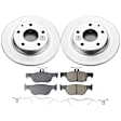 CRK8334 Rear Brake Disc and Pad Kit, Geomet Coated, Plain Surface, 5 Lugs, 264.5 mm, Ceramic, Z17 Evolution Geomet Coated