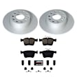 2019 Volkswagen Jetta - Rear Brake Disc and Pad Kit, Geomet Coated, Plain Surface, 5 Lugs, 271.9 mm, Carbon Fiber Ceramic, 1.4L 4Cyl, Z17 Evolution Geomet Coated
