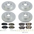 2020 Toyota Corolla - Front and Rear Brake Disc and Pad Kit, Plain Surface, 5 Lugs, 283 mm and 265 mm, Ceramic, GAS, 1.8L 4Cyl, Z17 Evolution Geomet Coated