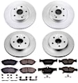 CRK8405 Front and Rear Brake Disc and Pad Kit, Plain Surface, 5 Lugs, 293.5 mm, Ceramic, Z17 Evolution Geomet Coated