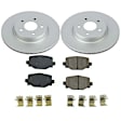 2020 Infiniti QX50 - Rear Brake Disc and Pad Kit, Geomet Coated, Plain Surface, 5 Lugs, 307.8 mm, Ceramic, 2.0L 4Cyl, Z17 Evolution Geomet Coated