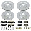 2020 Infiniti QX50 - Front and Rear Brake Disc and Pad Kit, Plain Surface, 5 Lugs, 307.8 mm, Ceramic, 2.0L 4Cyl, Z17 Evolution Geomet Coated