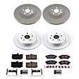 CRK8453 Front and Rear Brake Disc and Pad Kit, Plain Surface, 5 Lugs, 310 mm, Ceramic, Z17 Evolution Geomet Coated