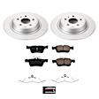 CRK8533 Rear Brake Disc and Pad Kit, Geomet Coated, Plain Surface, 5 Lugs, 302 mm, Ceramic, Z17 Evolution Geomet Coated