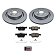 CRK8544 Rear Brake Disc and Pad Kit, Plain Surface, 5 Lugs, 344.9 mm, Ceramic, Z17 Evolution Geomet Coated