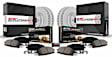 CRK8639 4-Wheel Set Front and Rear Brake Disc and Pad Kit, Plain Surface 8 Lugs 358.2 mm Ceramic Z17 Evolution Geomet Coated, Includes (2) Brake Pad Set and (4) Brake Disc
