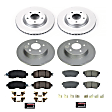 2022 Nissan Altima - Front and Rear Brake Disc and Pad Kit, Plain Surface, 5 Lugs, 279.8 mm, Ceramic, With Electric Parking Brake, 2.0L 4Cyl, Z17 Evolution Geomet Coated