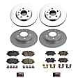 2021 Chevrolet Trailblazer - Front and Rear Brake Disc and Pad Kit, Geomet Coated, Plain Surface, 5 Lugs, 300 mm, Ceramic, 1.2L 3Cyl, Z17 Evolution Geomet Coated
