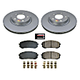 2021 Kia K5 - Front Brake Disc and Pad Kit, Plain Surface, 5 Lugs, 305 mm, Ceramic, 1.6L 4Cyl, Z17 Evolution Geomet Coated