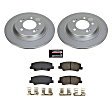 CRK8772 Rear Brake Disc and Pad Kit, Geomet Coated, Plain Surface, 5 Lugs, 283.9 mm, Ceramic, Z17 Evolution Geomet Coated