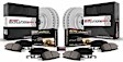 CRK8806 Front and Rear Brake Disc and Pad Kit, Plain Surface, 5 Lugs, 308 mm, Ceramic, Z17 Evolution Geomet Coated