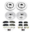 CRK8807 Front and Rear Brake Disc and Pad Kit, Plain Surface, 5 Lugs, 320 mm, Ceramic, Z17 Evolution Geomet Coated