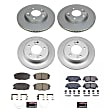 CRK8810 Front and Rear Brake Disc and Pad Kit, Plain Surface, 5 Lugs, 262 mm, Ceramic, Z17 Evolution Geomet Coated
