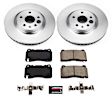 2013 Cadillac XTS - Front Brake Disc and Pad Kit, Geomet Coated, Plain Surface, 5 Lugs, 345 mm, Ceramic, 3.6L 6Cyl, Z17 Evolution Geomet Coated